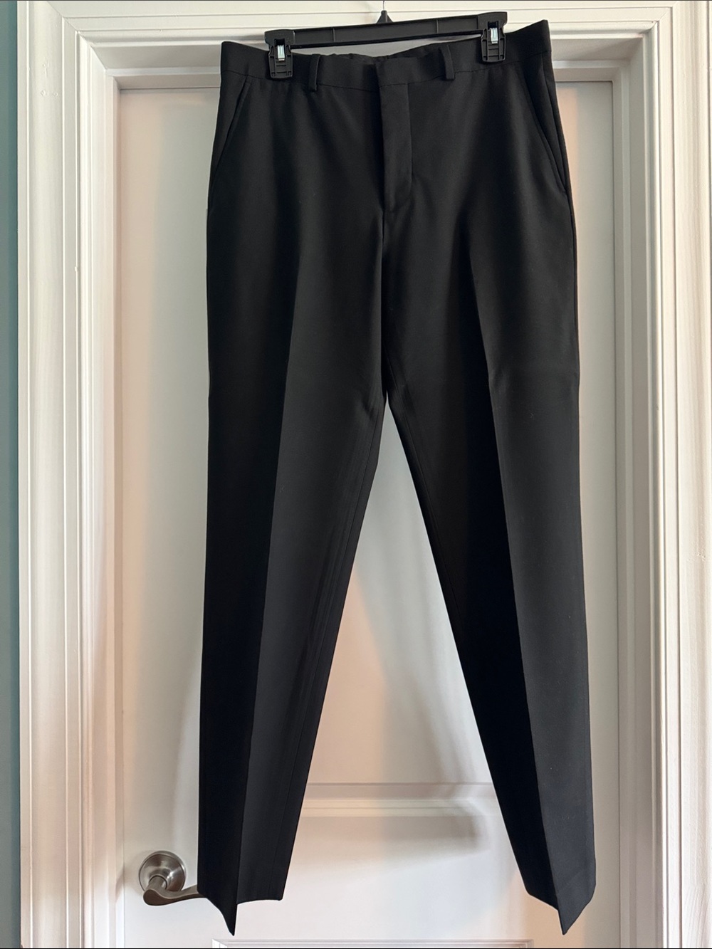 jf j.ferrar Black Slim Dress Pants with Red Accent